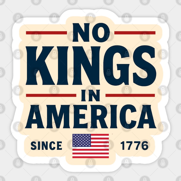 No-Kings-In-America Sticker by Creatifly Graphic Tees